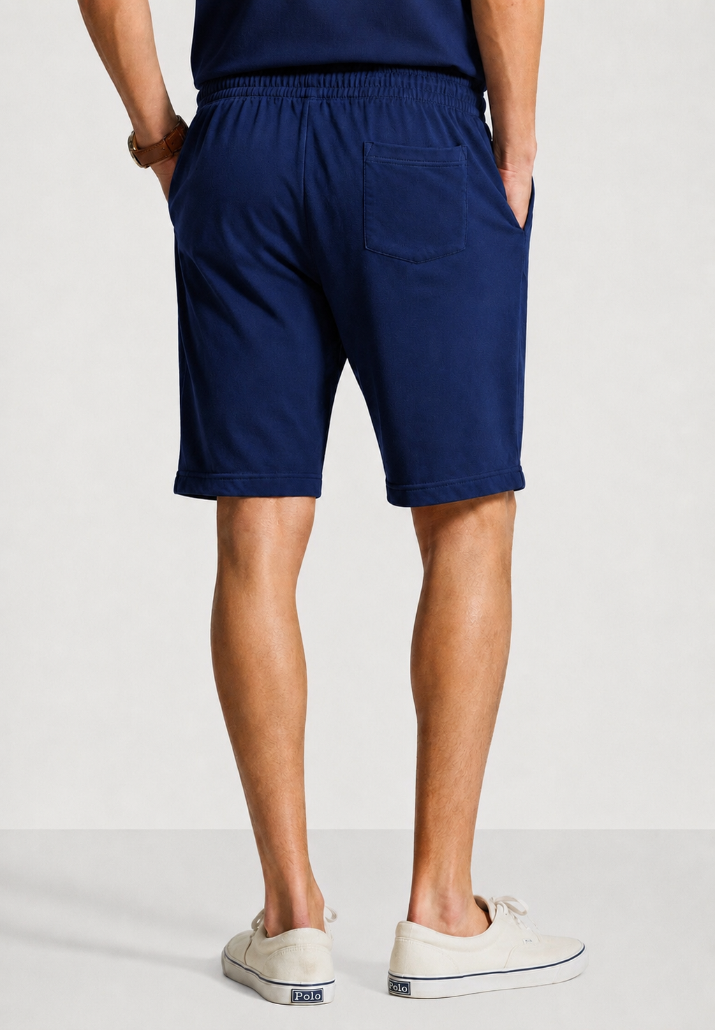 POLO RALPH LAUREN T-SHIRT & SHORT CO-ORD SET CUSTOM SLIM FIT | NAVY