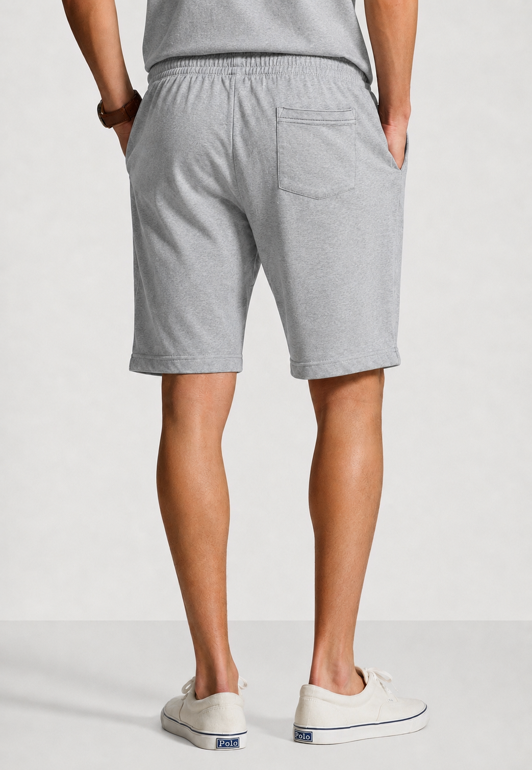 POLO RALPH LAUREN T-SHIRT & SHORT CO-ORD SET CUSTOM SLIM FIT | GREY