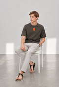 HERMES PARIS T-SHIRT LUXURY MERCERIZED COTTON | TAUPE GREY