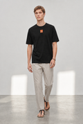 HERMES PARIS T-SHIRT LUXURY MERCERIZED COTTON | BLACK