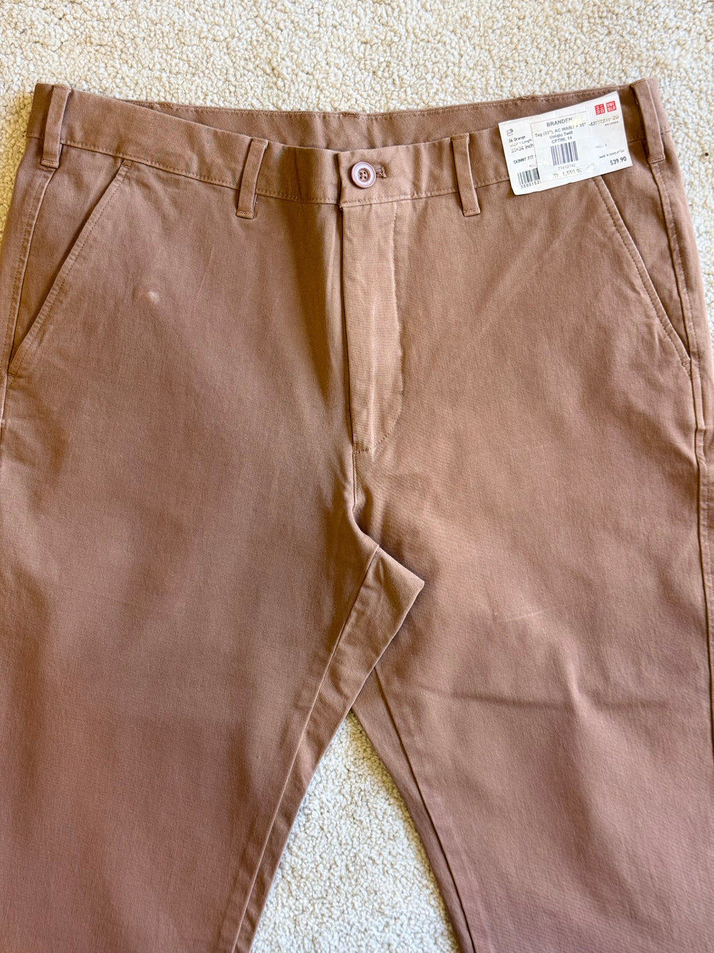 UNIQLO JEANS ULTRA STRETCH JEANS | 36 ORANGE