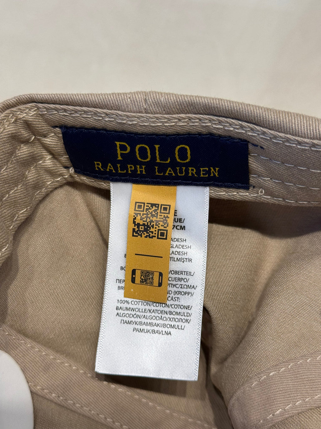 RALPH LAUREN BIG PONY BASEBALL CAP | LIGHT BEIGE