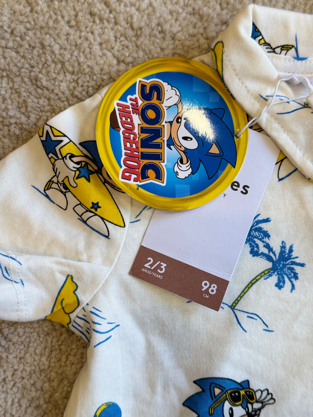 LEFTIES SONIC SPEEDSTER POLO SHIRT AND SHORT SET | WHITE / YELLOW