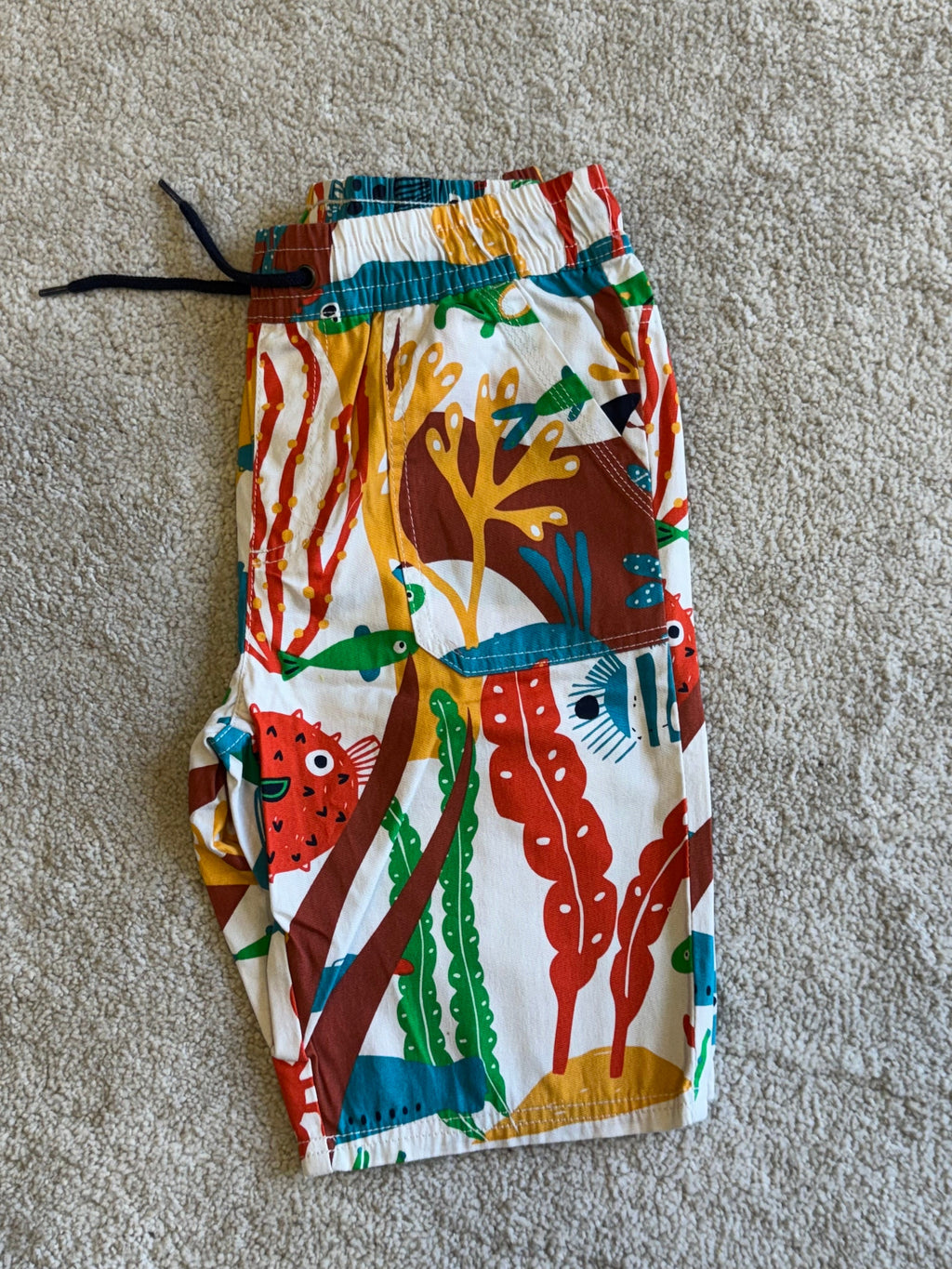 DU PAREIL AU MEME PRINTED KIDS SHORT | WHITE