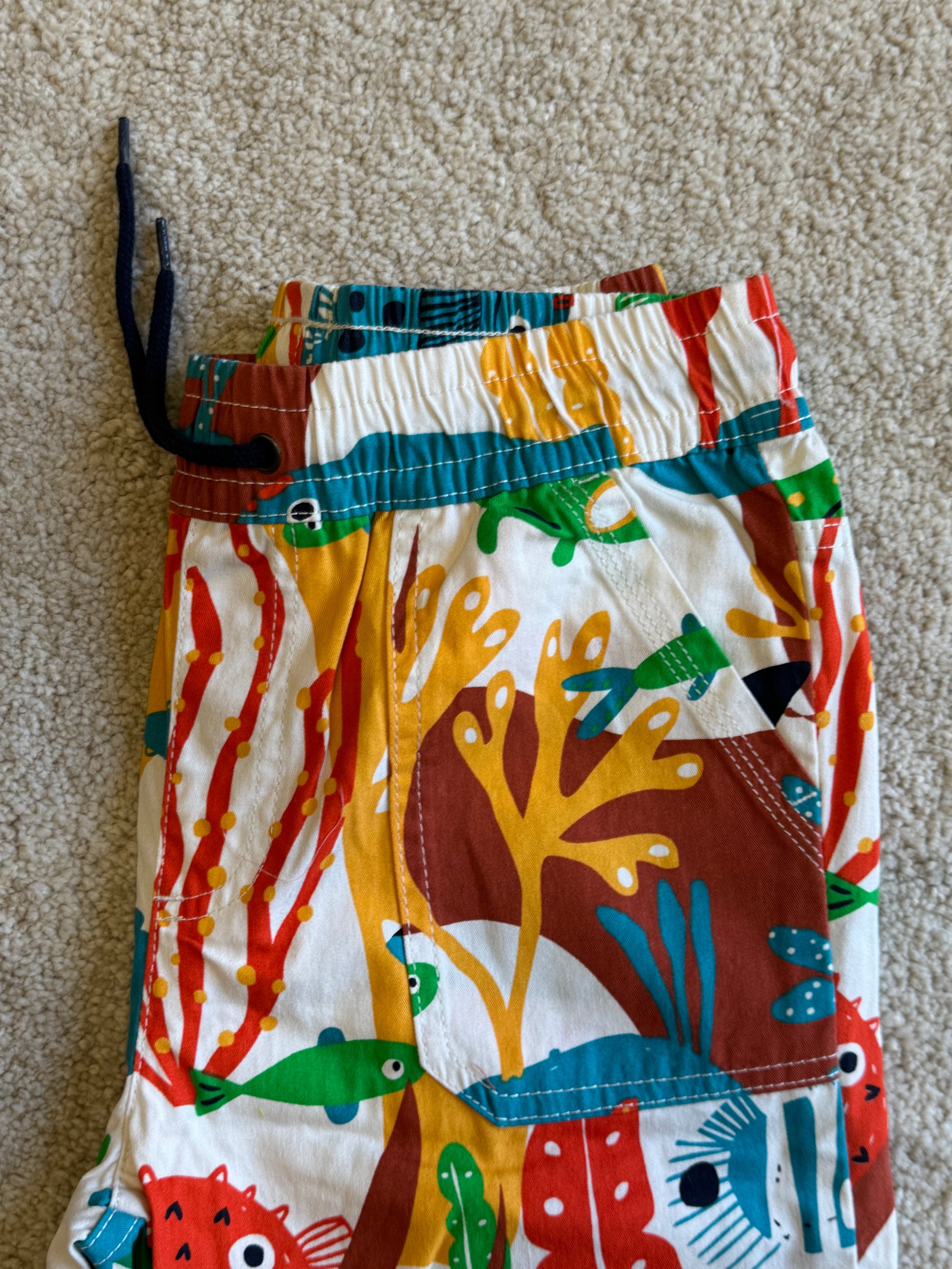 DU PAREIL AU MEME PRINTED KIDS SHORT | WHITE
