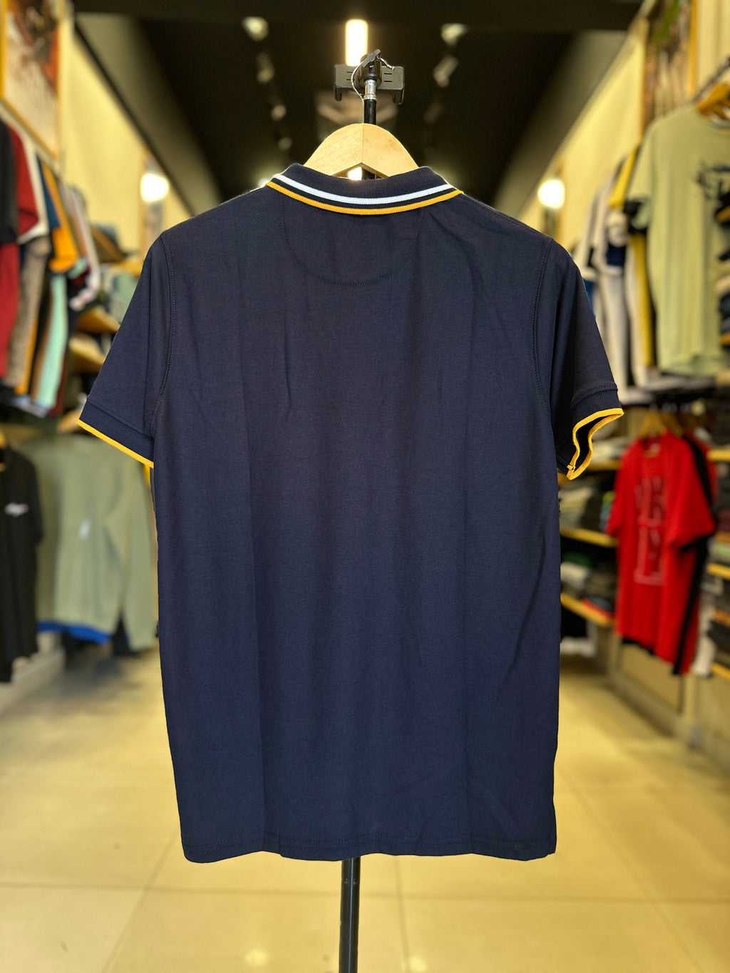 GIORDANO EMBROIDERY SHIRT 3D LION POLO MEN | NAVY