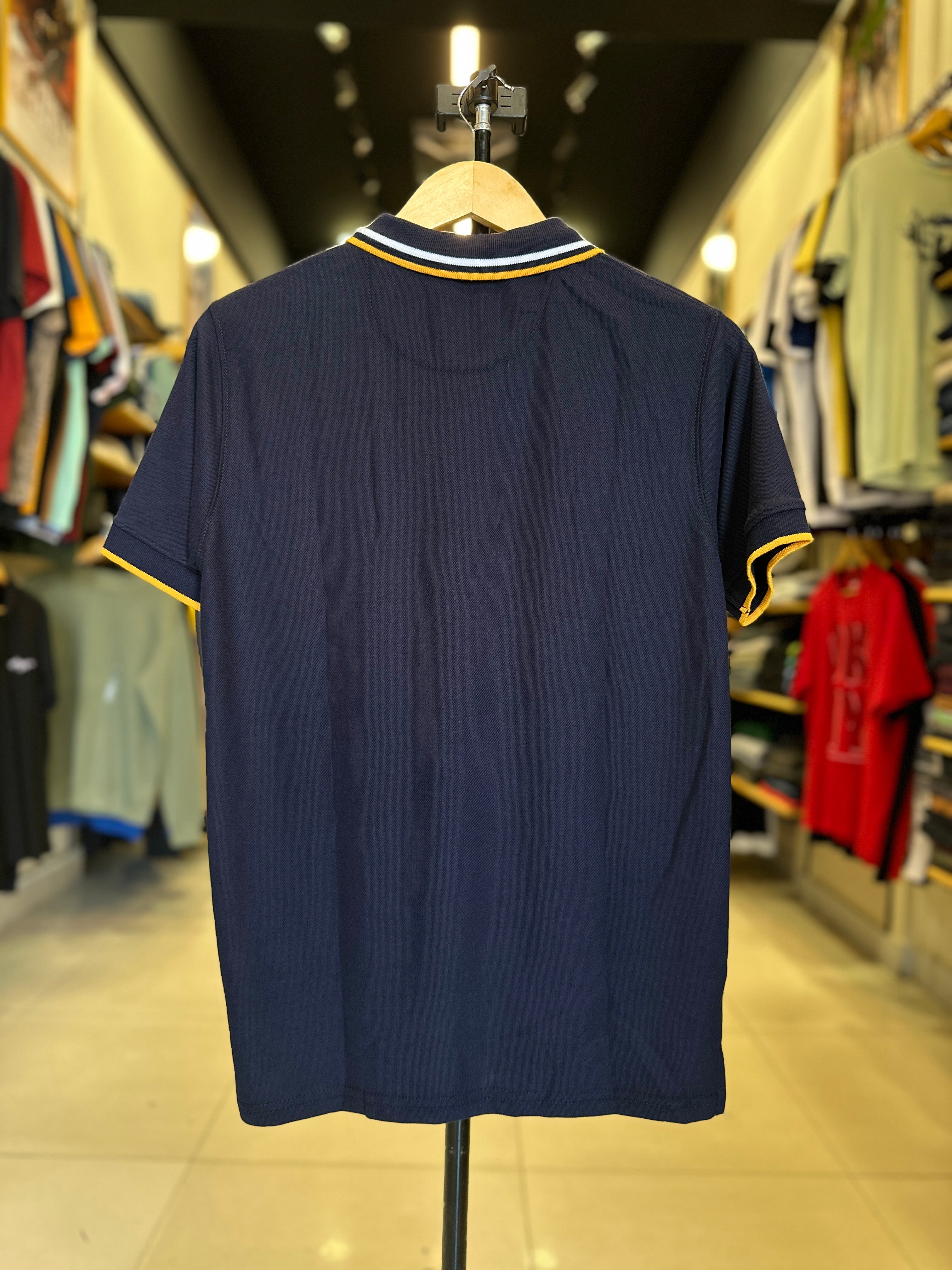 GIORDANO EMBROIDERY SHIRT 3D LION POLO MEN | NAVY