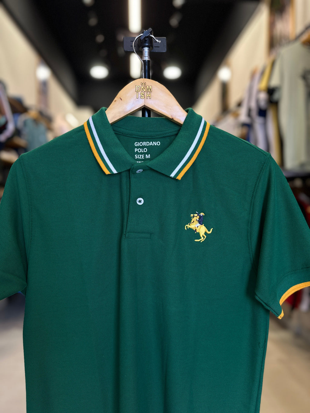 GIORDANO EMBROIDERY SHIRT 3D LION POLO MEN | GREEN