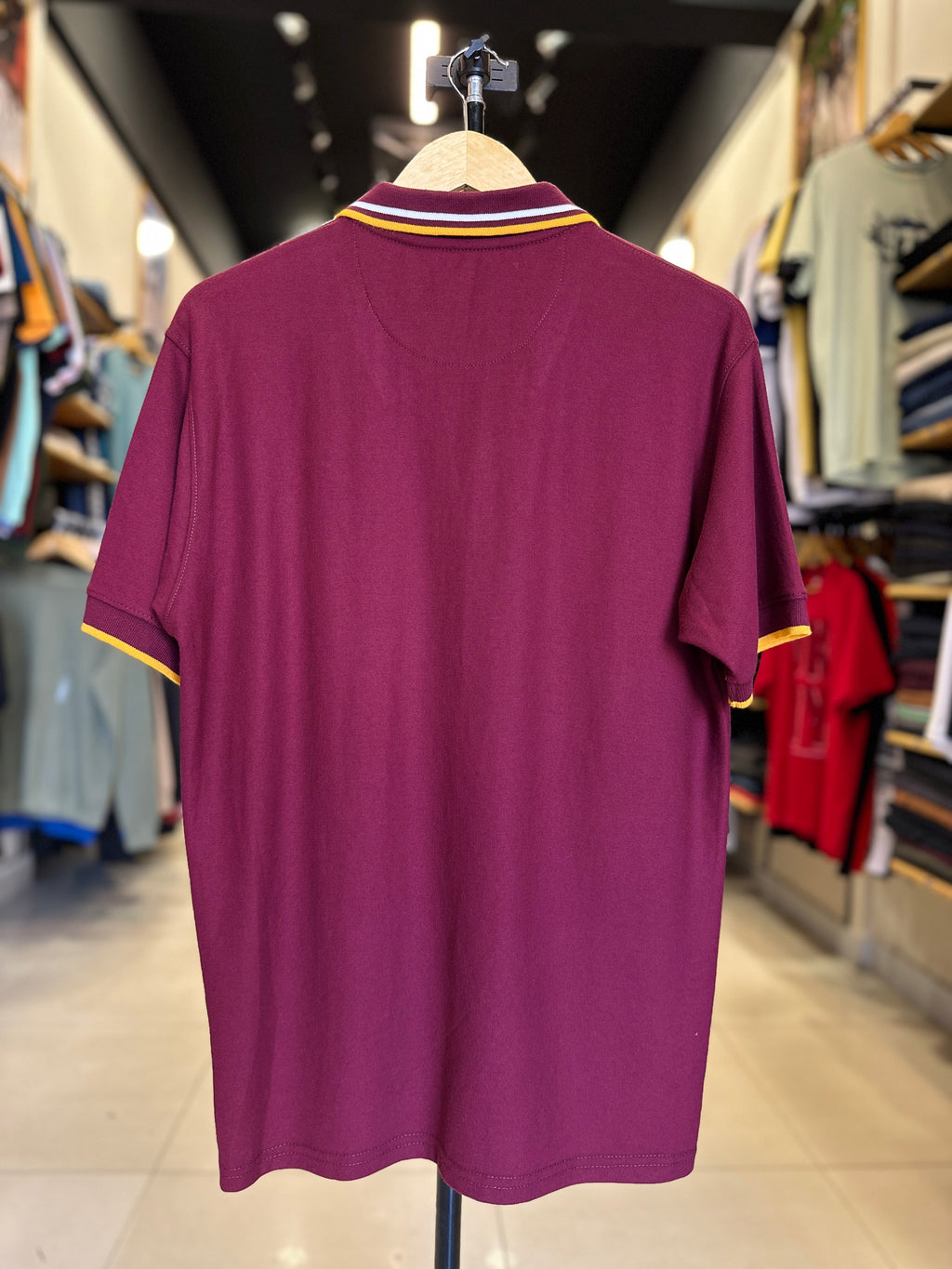 GIORDANO EMBROIDERY SHIRT 3D LION POLO MEN | MAROON