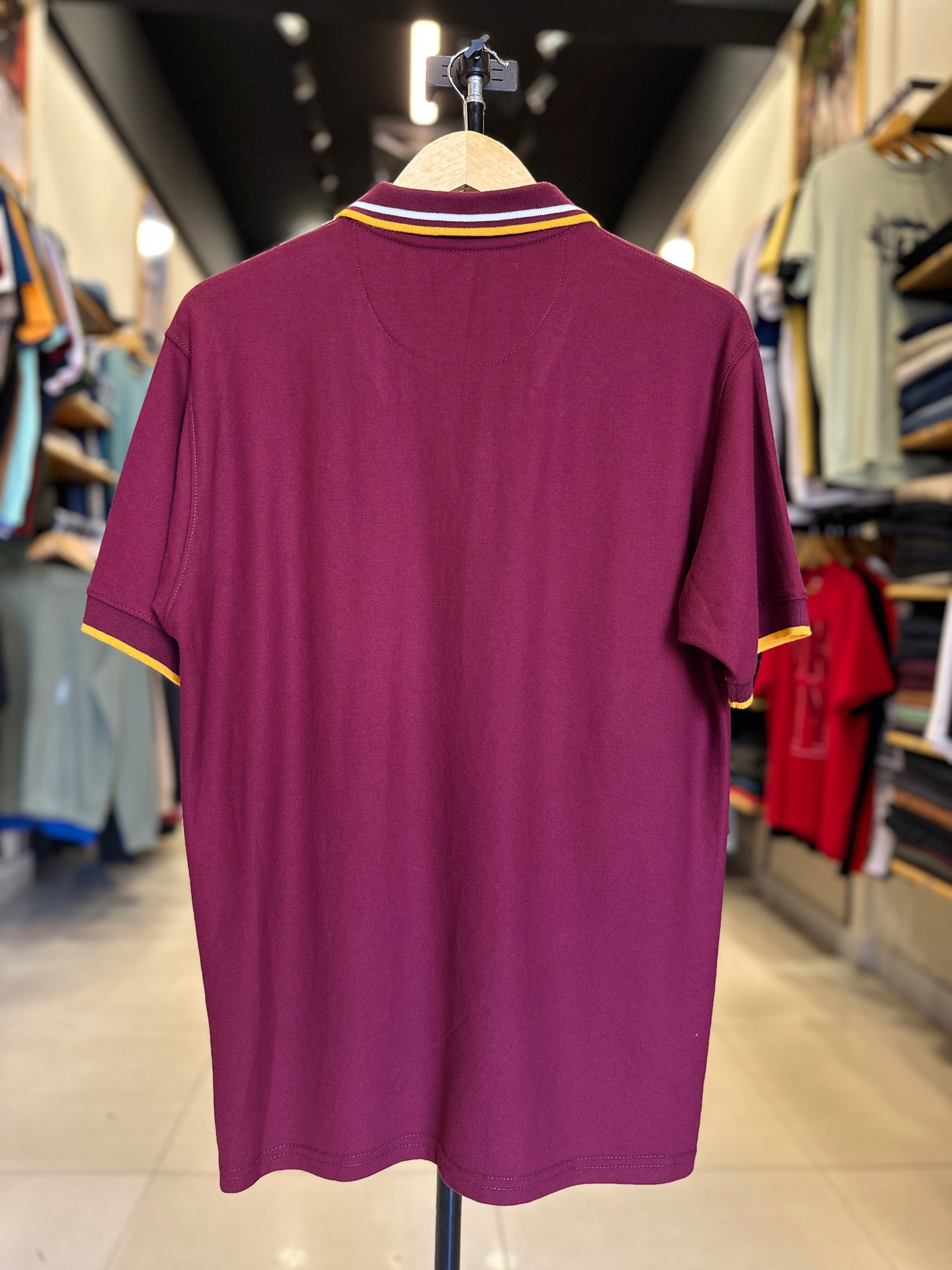 GIORDANO EMBROIDERY SHIRT 3D LION POLO MEN | MAROON