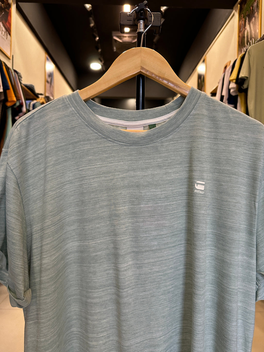 G-STAR RAW  MEN'S CREW NECK  T-SHIRT – SOFT COTTON | MINT GREEN