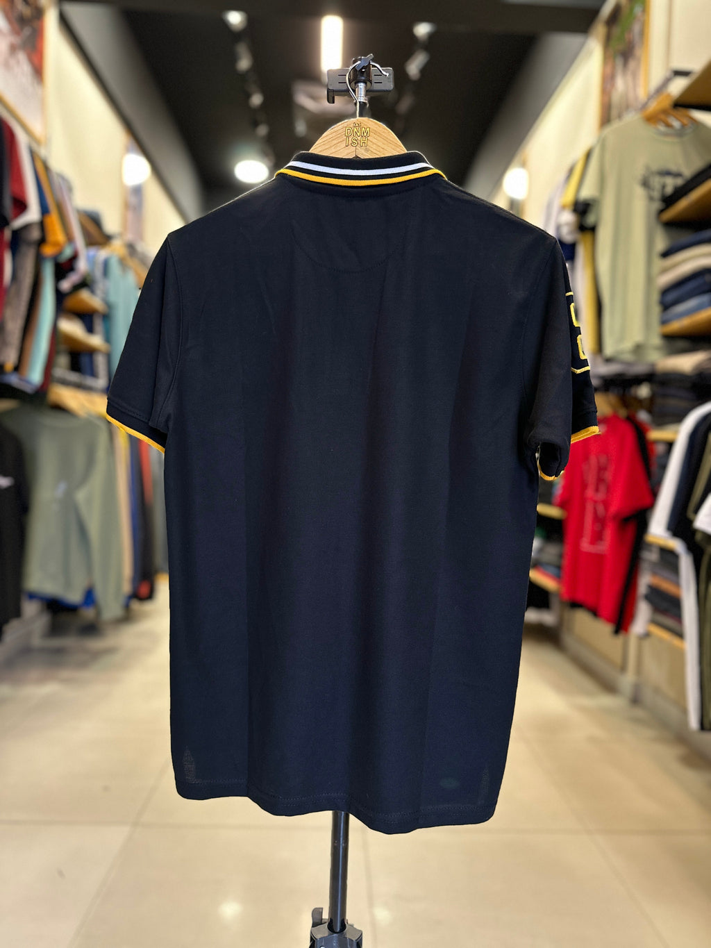 GIORDANO EMBROIDERY SHIRT 3D LION POLO MEN | BLACK