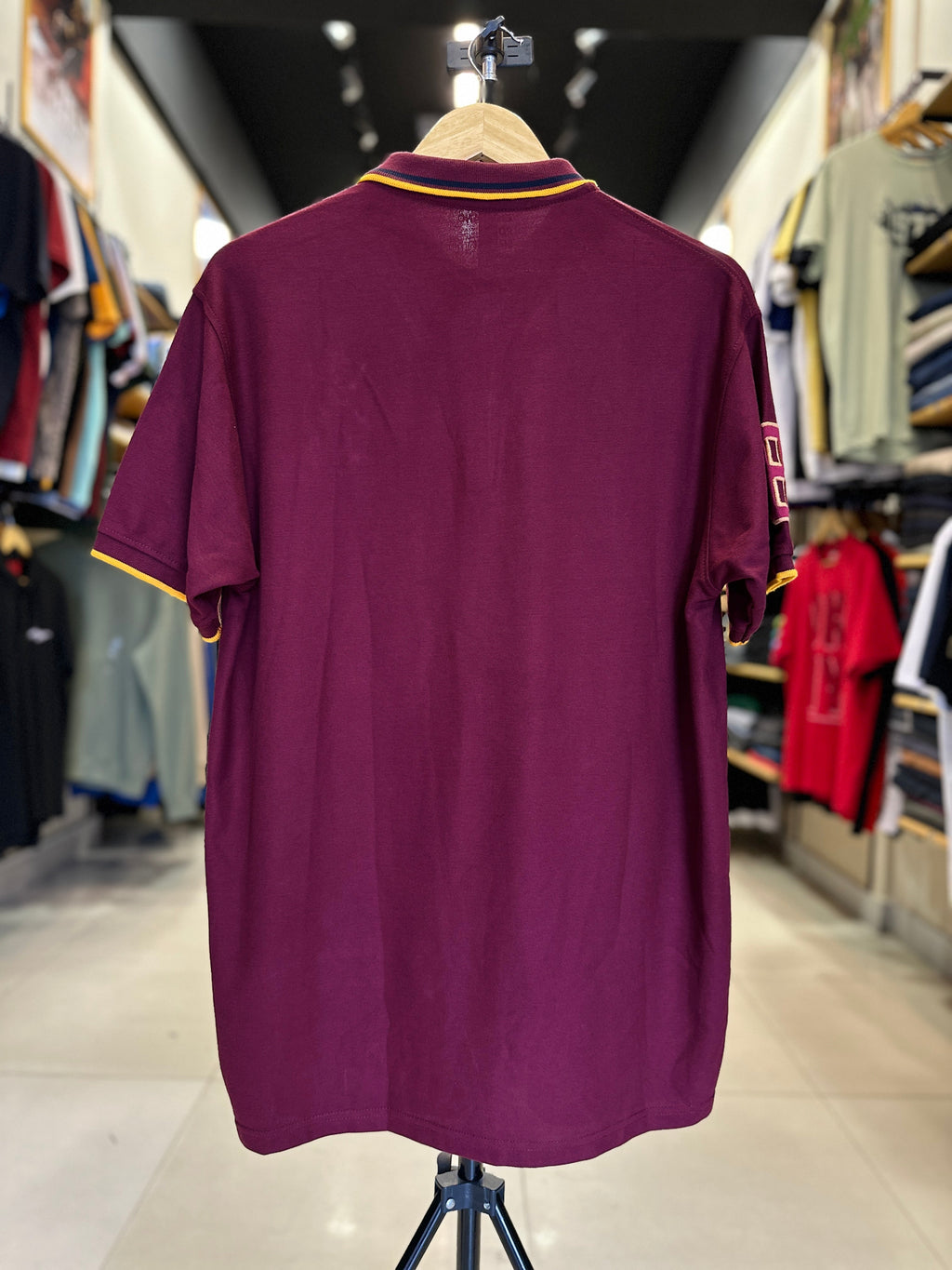 GIORDANO EMBROIDERY SHIRT 3D LION POLO MEN | MAROON