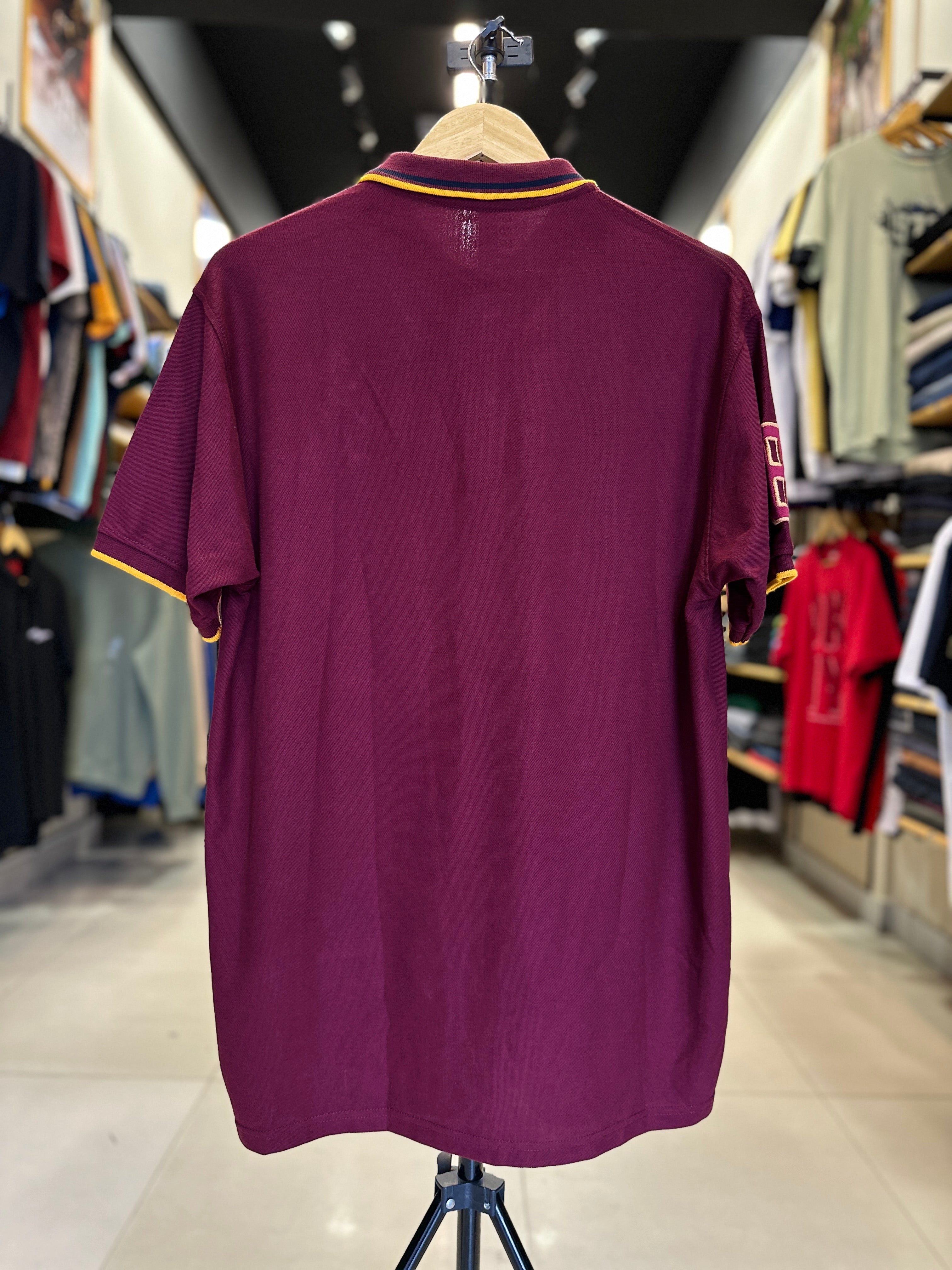 GIORDANO EMBROIDERY SHIRT 3D LION POLO MEN | MAROON
