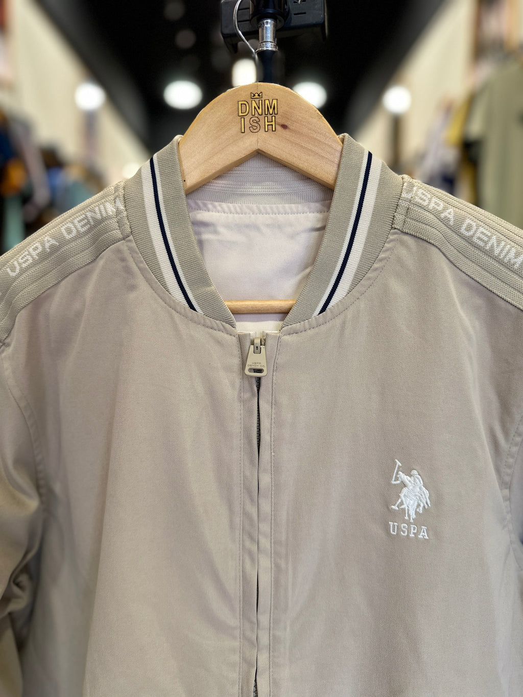 US POLO ASSN. PREMIUM WATER-RESISTANT REVERSIBLE JACKET IMPORTED | BEIGE