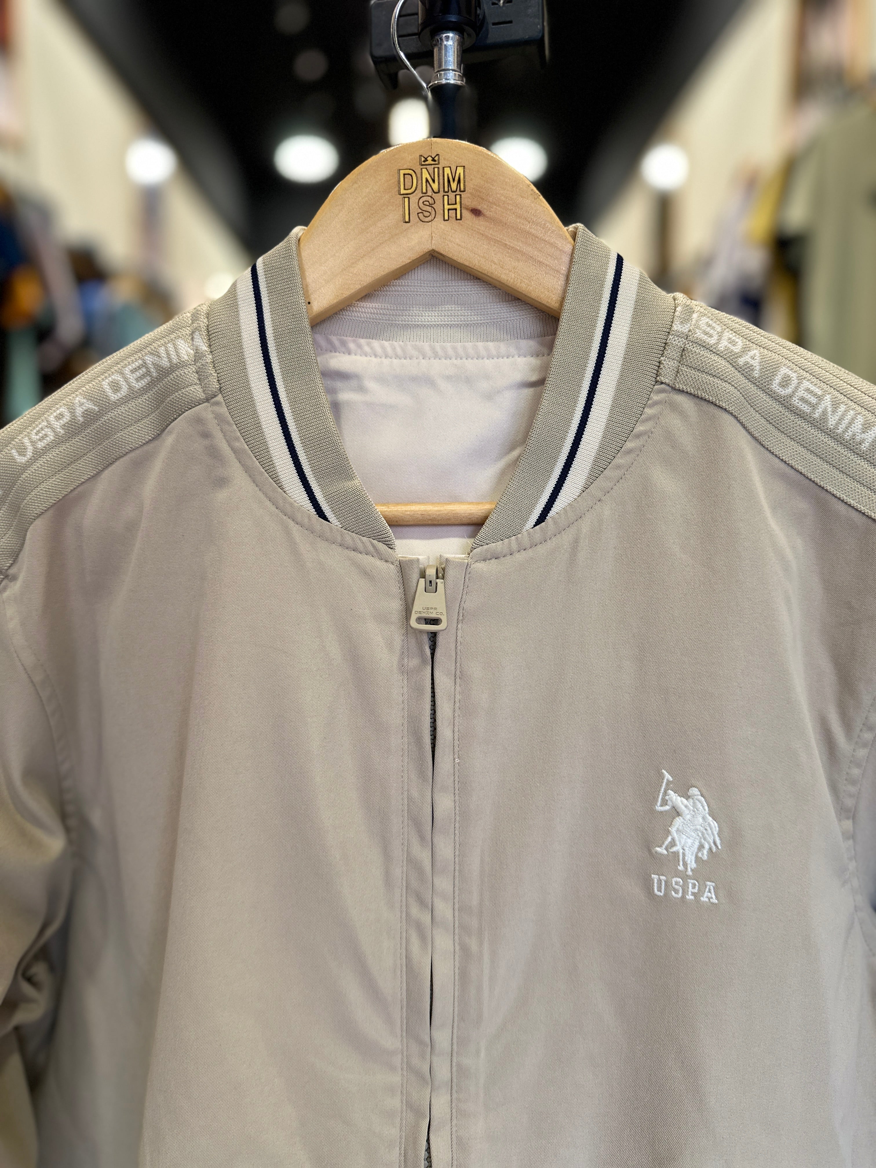 US POLO ASSN. PREMIUM WATER-RESISTANT REVERSIBLE JACKET IMPORTED | BEIGE