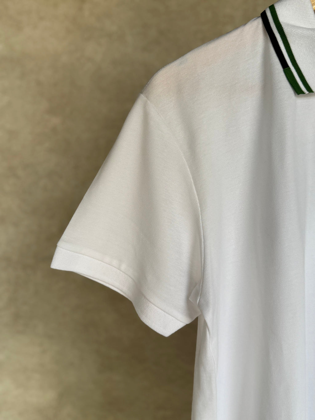 HUGO BOSS POLO SHIRT WITH EMBROIDERED LOGO | WHITE