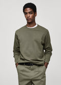 KIABI PLAIN BRUSHED SWEATSHIRT FOR MEN – SOFT & WARM EVERDAY ESSENTIAL | GREEN