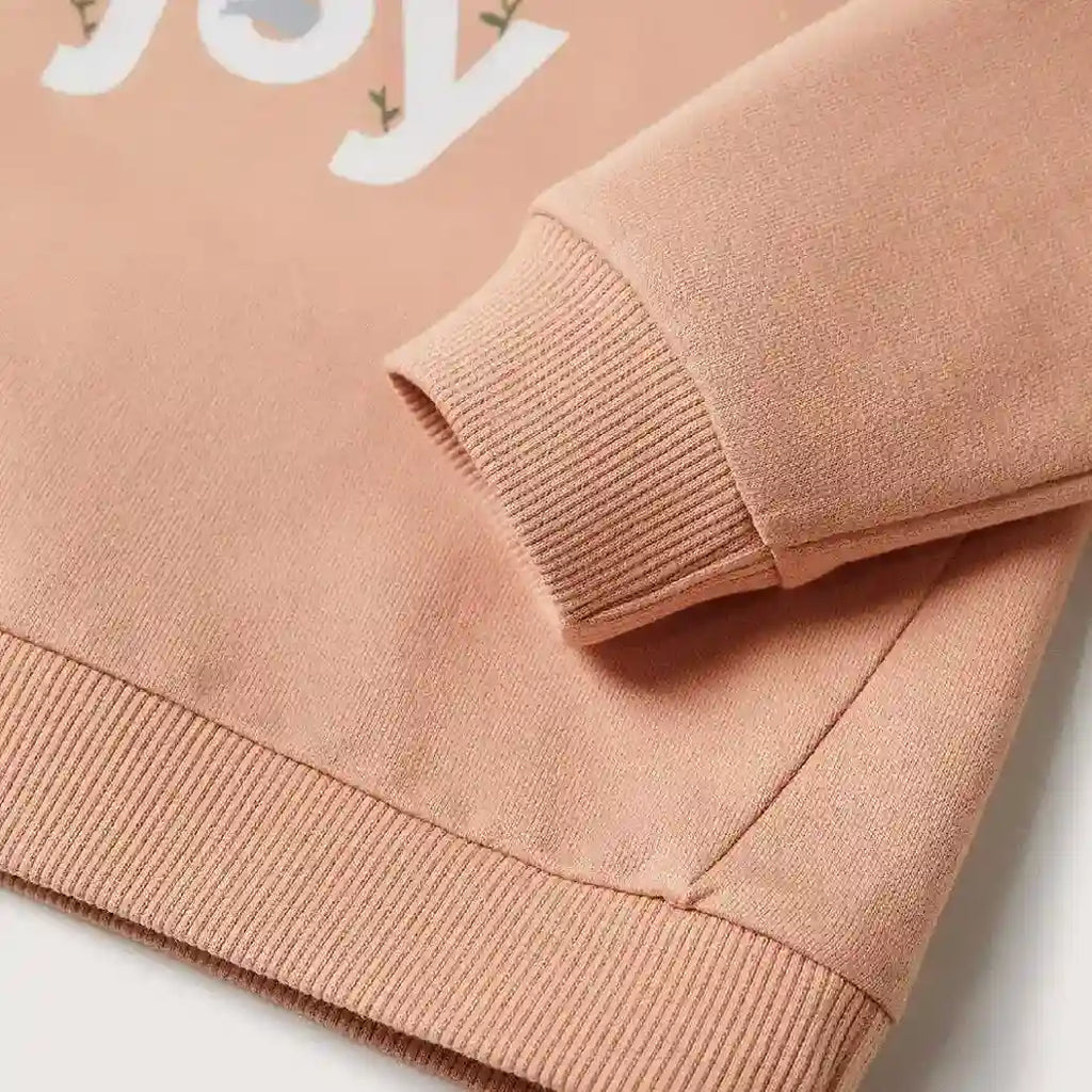 Kids' More Joy printed sweatshirt by Mango – perfect for everyday casual wear.