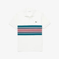 LACOSTE MEN SLIM SHORT SLEEVE EMBROIDERED LOGO SHIRT | WHITE