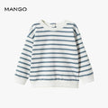 MANGO GREY STRIPED SWEET DISASTER SWEATSHIRT | KIDS