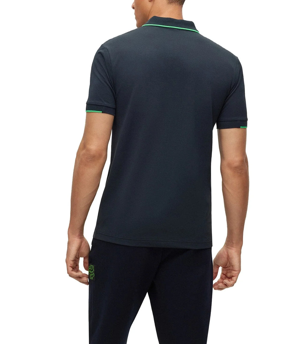 HUGO BOSS PAUL BADGE POLO SHIRT | BLACK