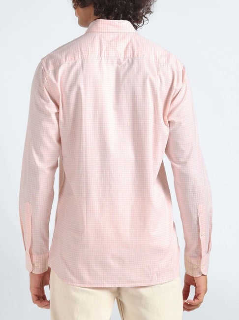 TOMMY HILFIGER - STRETCH SLIM FIT - SHIRT | WHITE / LIGHT PINK