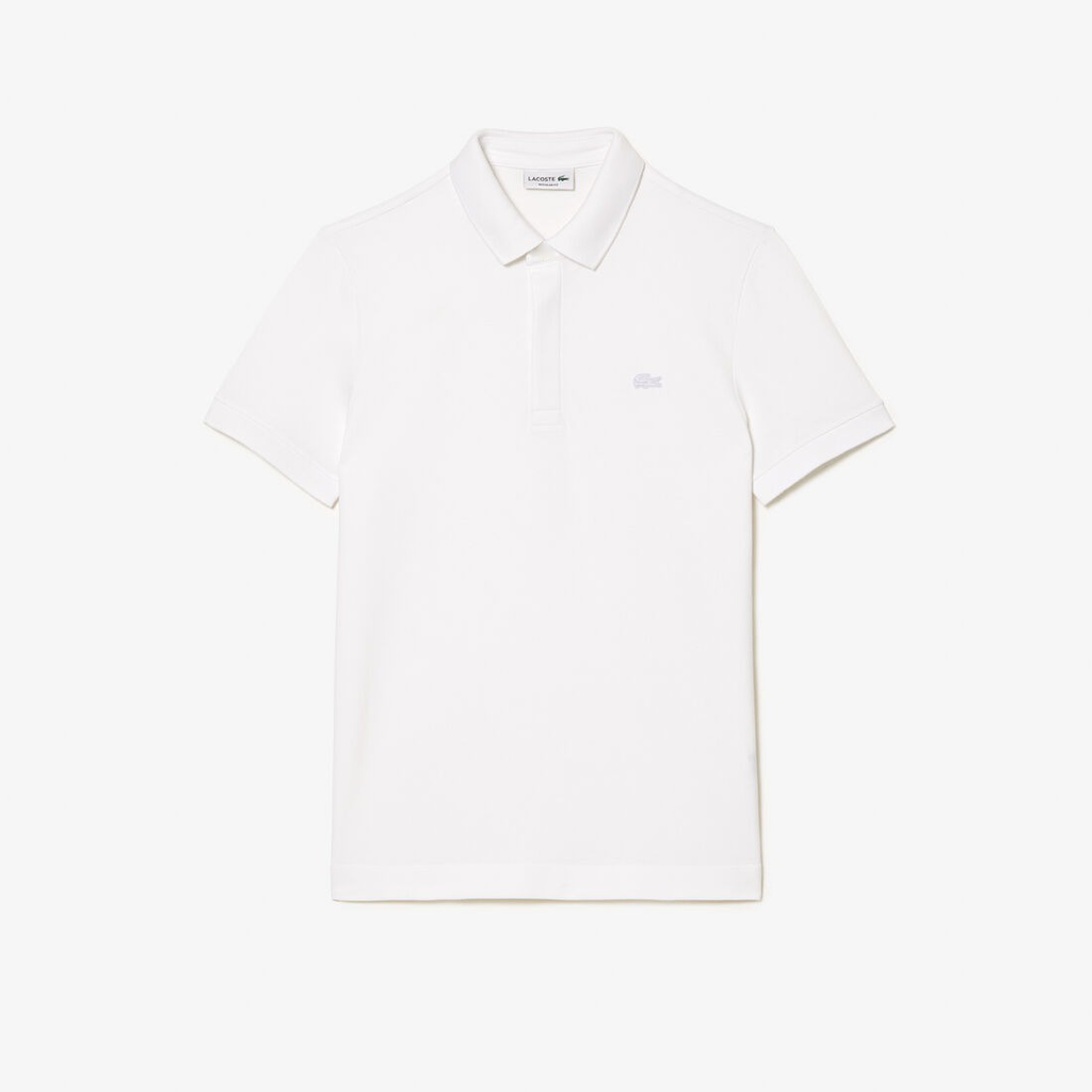 LACOSTE SLIM FIT PARIS STRETCH PIQUE POLO SHIRT | WHITE