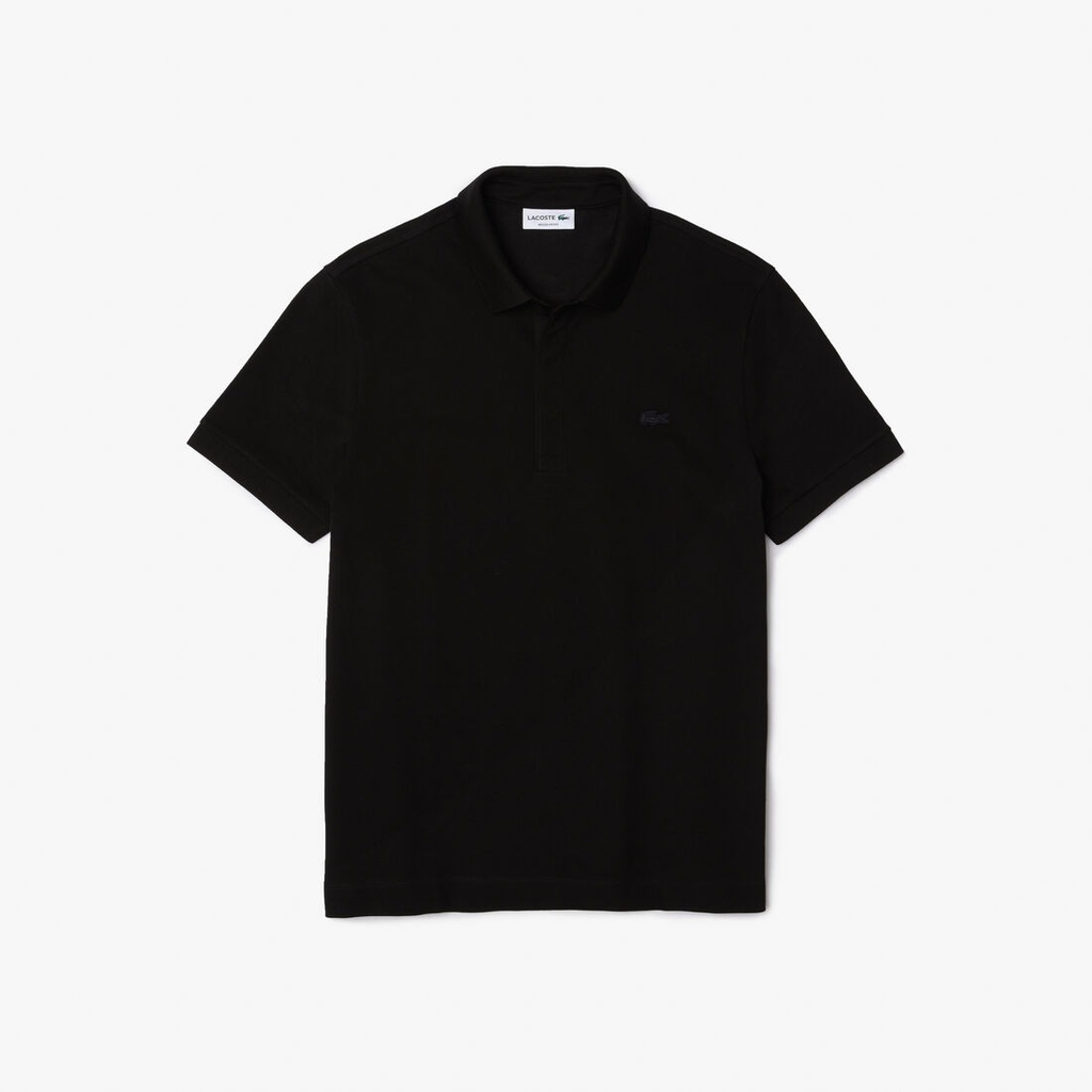 LACOSTE SLIM FIT PARIS STRETCH PIQUE POLO SHIRT | BLACK