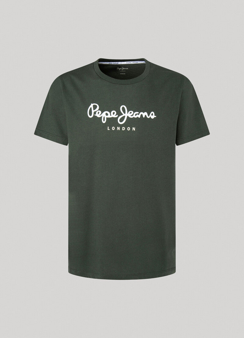 PEPE JEANS COTTON T-SHIRT WITH PRINTED LOGO SLIM FIT | CASTING