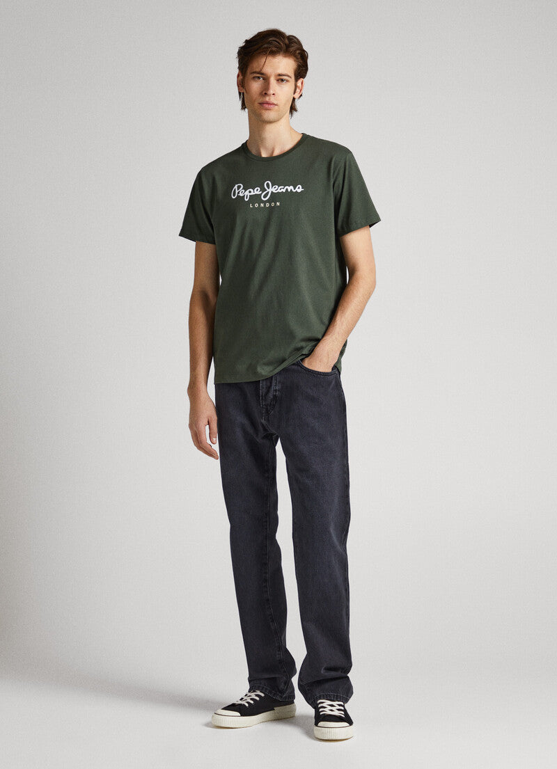 PEPE JEANS COTTON T-SHIRT WITH PRINTED LOGO SLIM FIT | CASTING