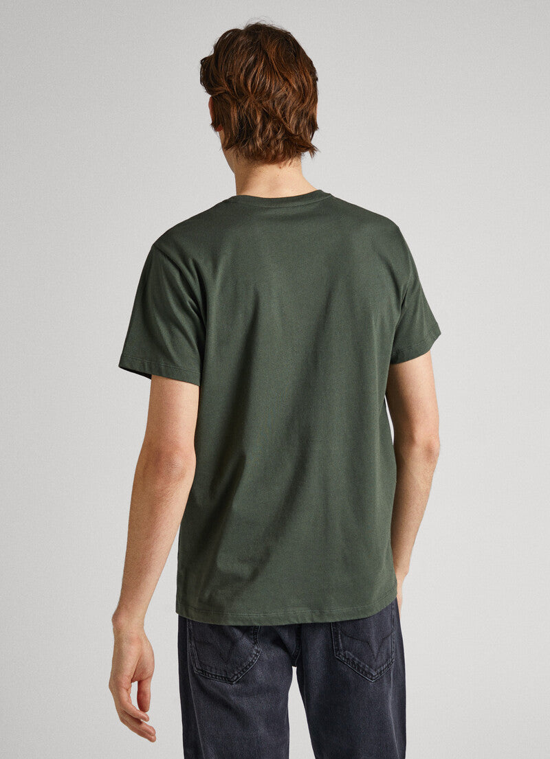 PEPE JEANS COTTON T-SHIRT WITH PRINTED LOGO SLIM FIT | CASTING