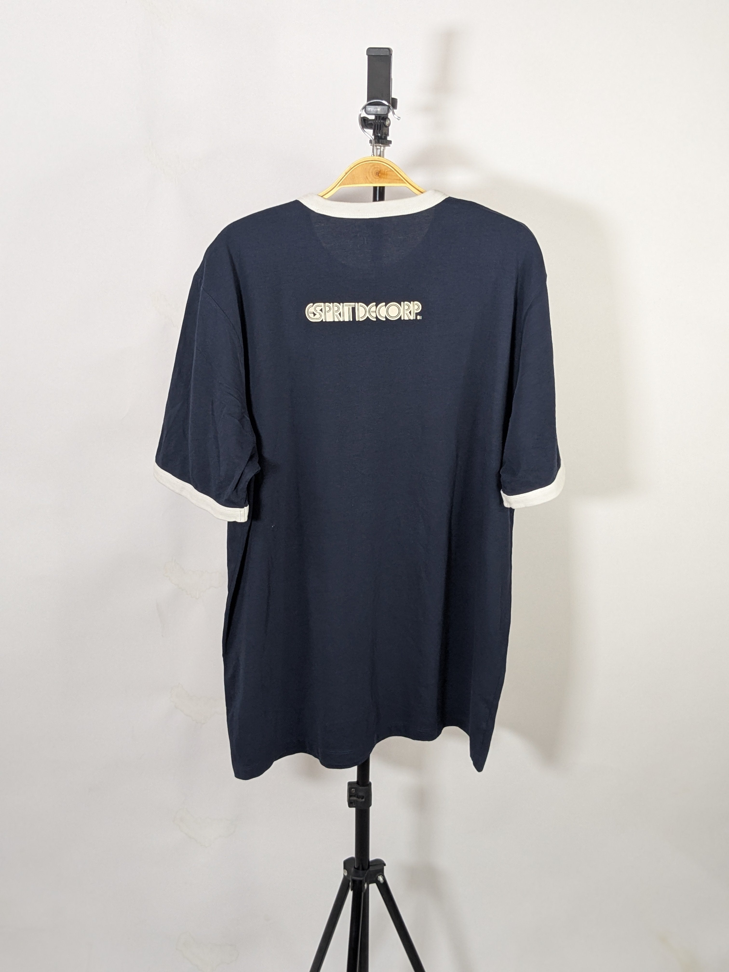 ESPRIT RELAXED FIT GRAPHIC TEE | NAVY WITH WHITE PRINT