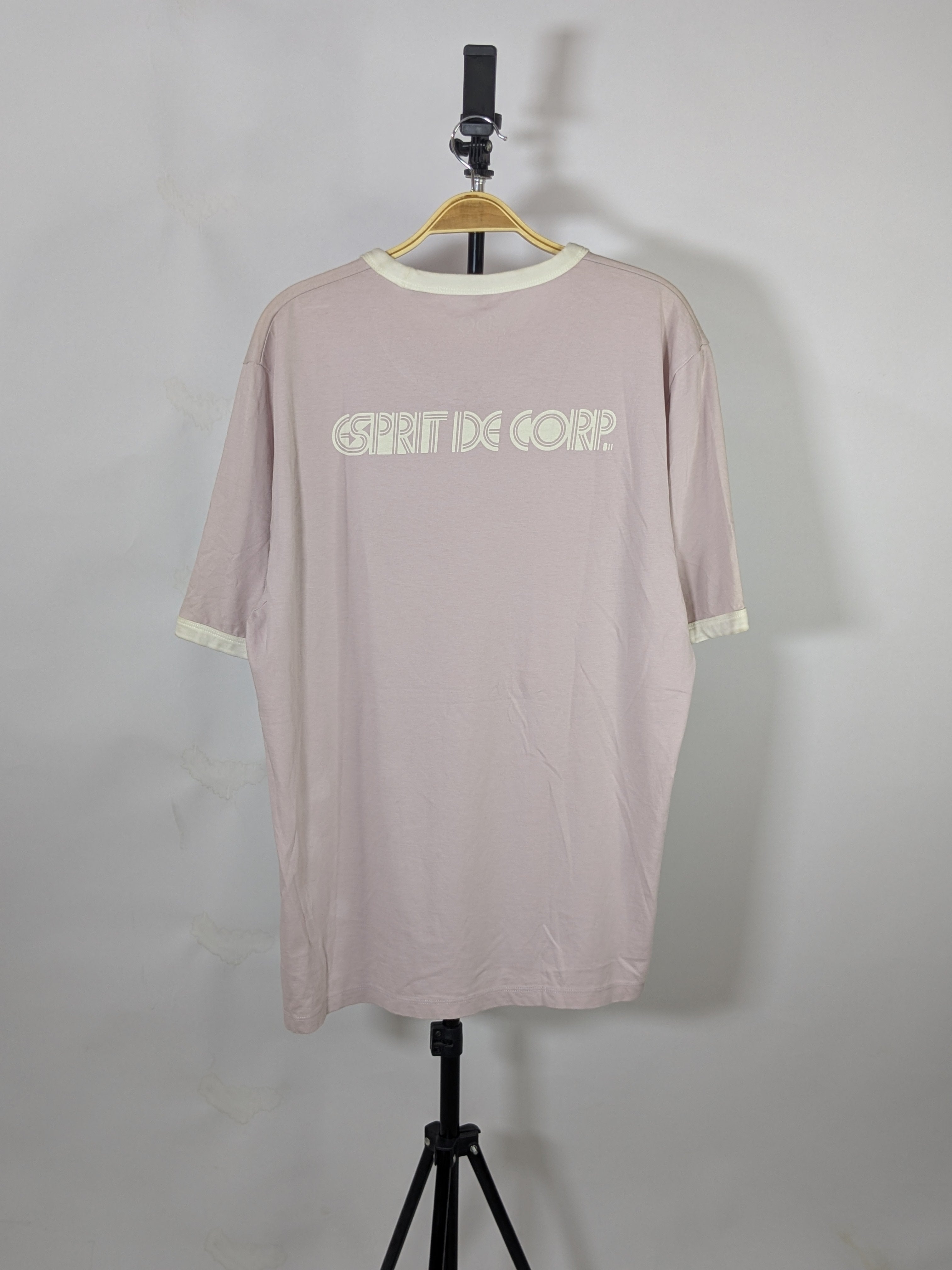 ESPRIT RELAXED FIT GRAPHIC TEE | BLUSH PINK WITH WHITE PRINT (SALE)