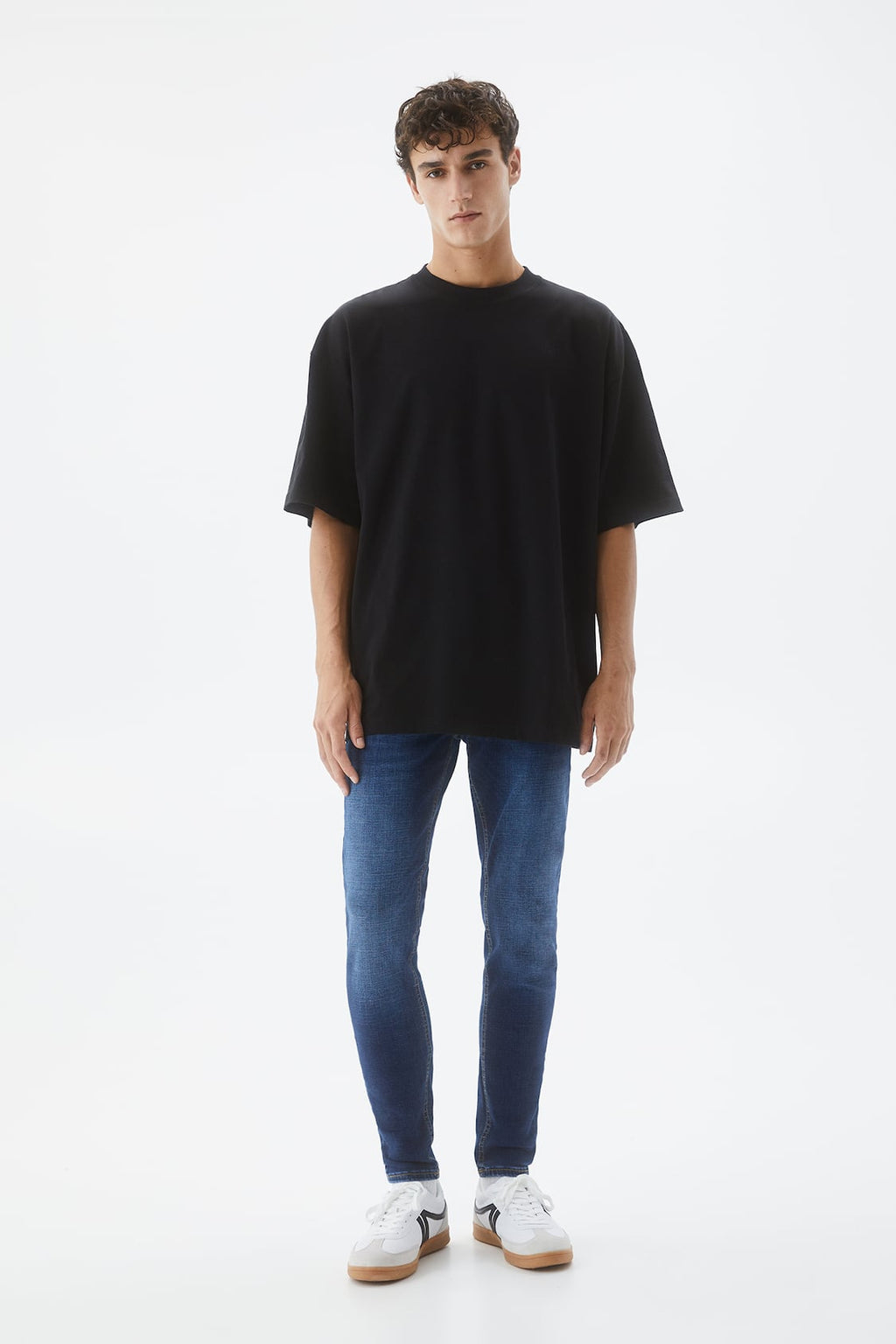 PULL & BEAR SLIM FIT DENIM JEANS MENS | DARK BLUE