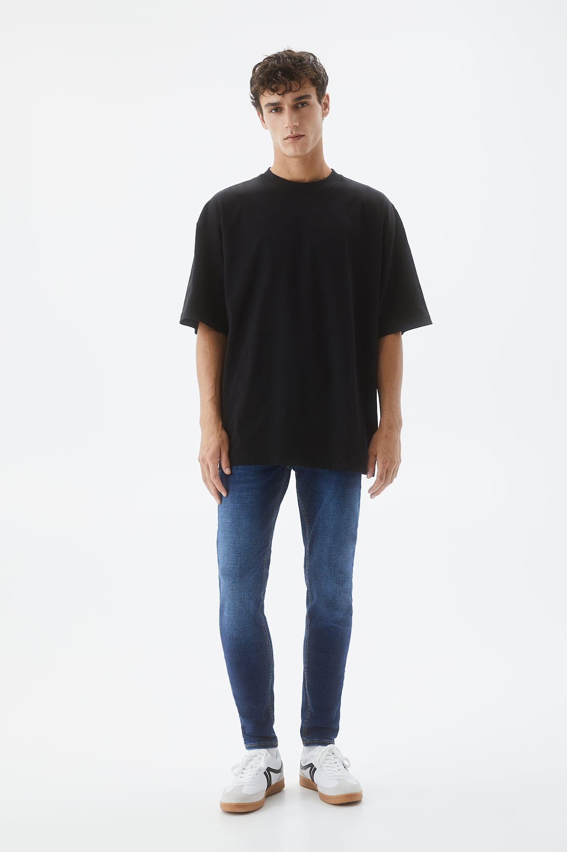 PULL & BEAR SLIM FIT DENIM JEANS MENS | DARK BLUE