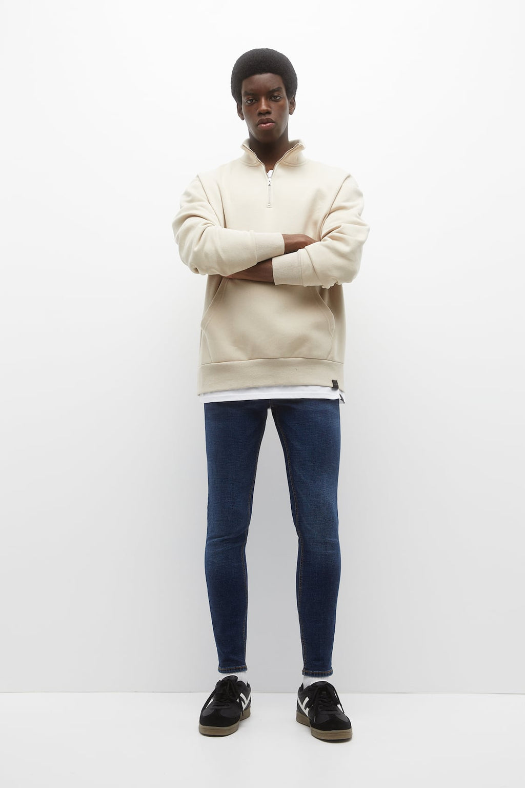 PULL & BEAR SLIM FIT DENIM JEANS | DARK BLUE