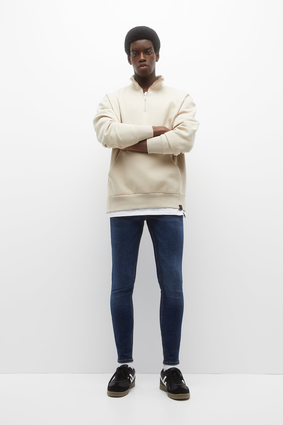 PULL & BEAR SLIM FIT DENIM JEANS | DARK BLUE