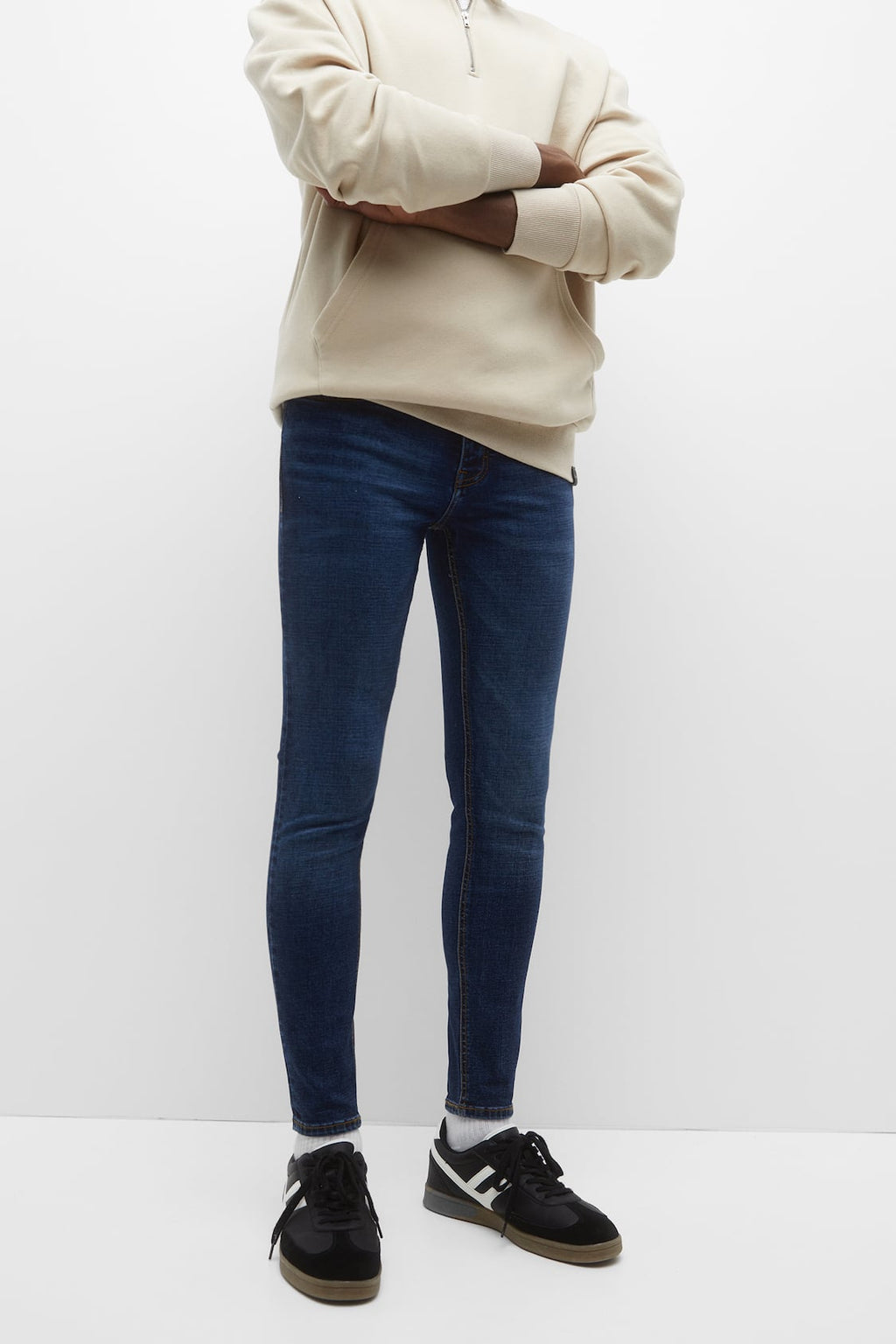 PULL & BEAR SLIM FIT DENIM JEANS | DARK BLUE