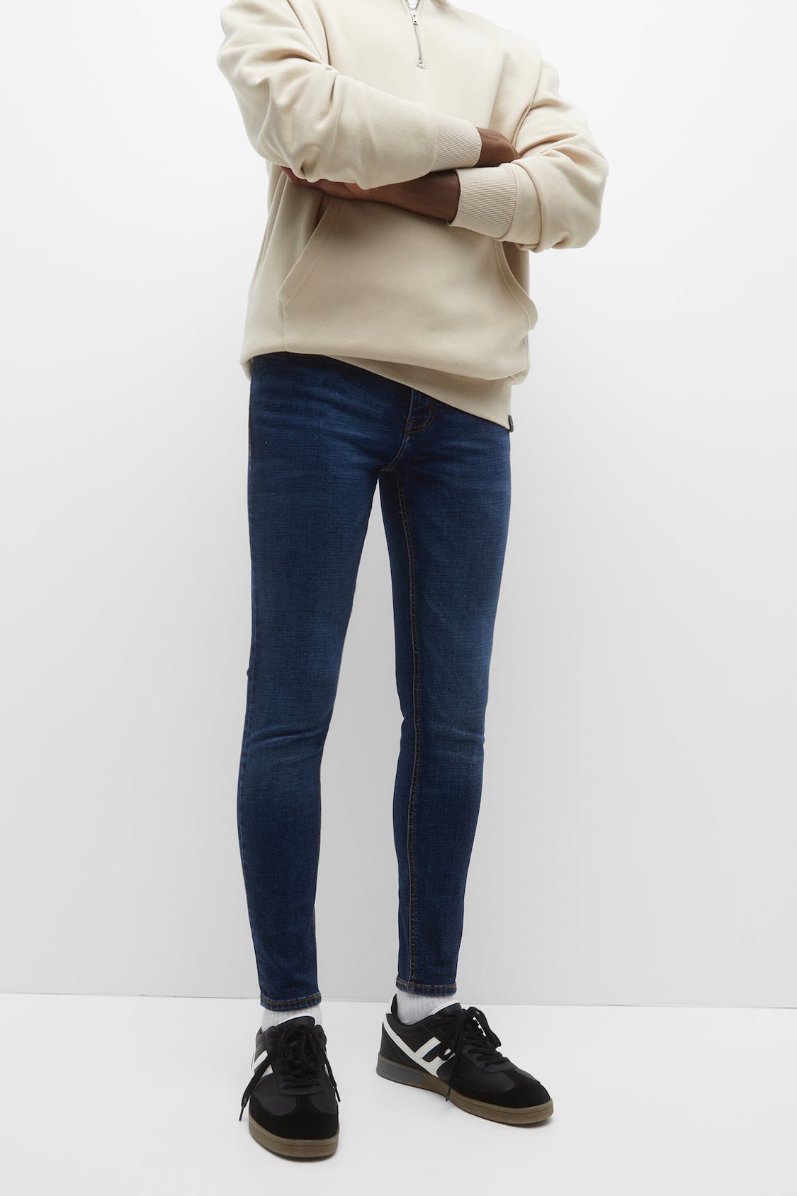 PULL & BEAR SLIM FIT DENIM JEANS | DARK BLUE