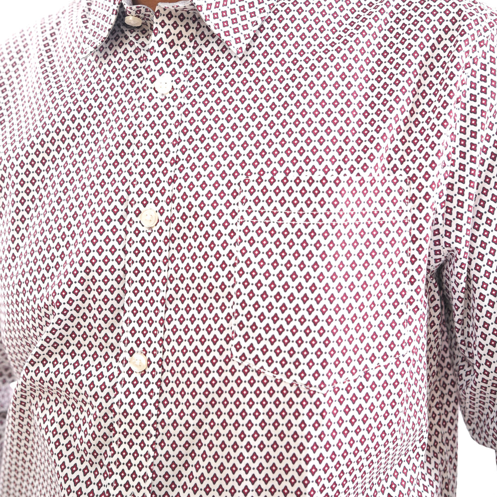 GUESS-LOS ANGELES-PRINTED-SLIM FIT-CASUAL SHIRT | WHITE