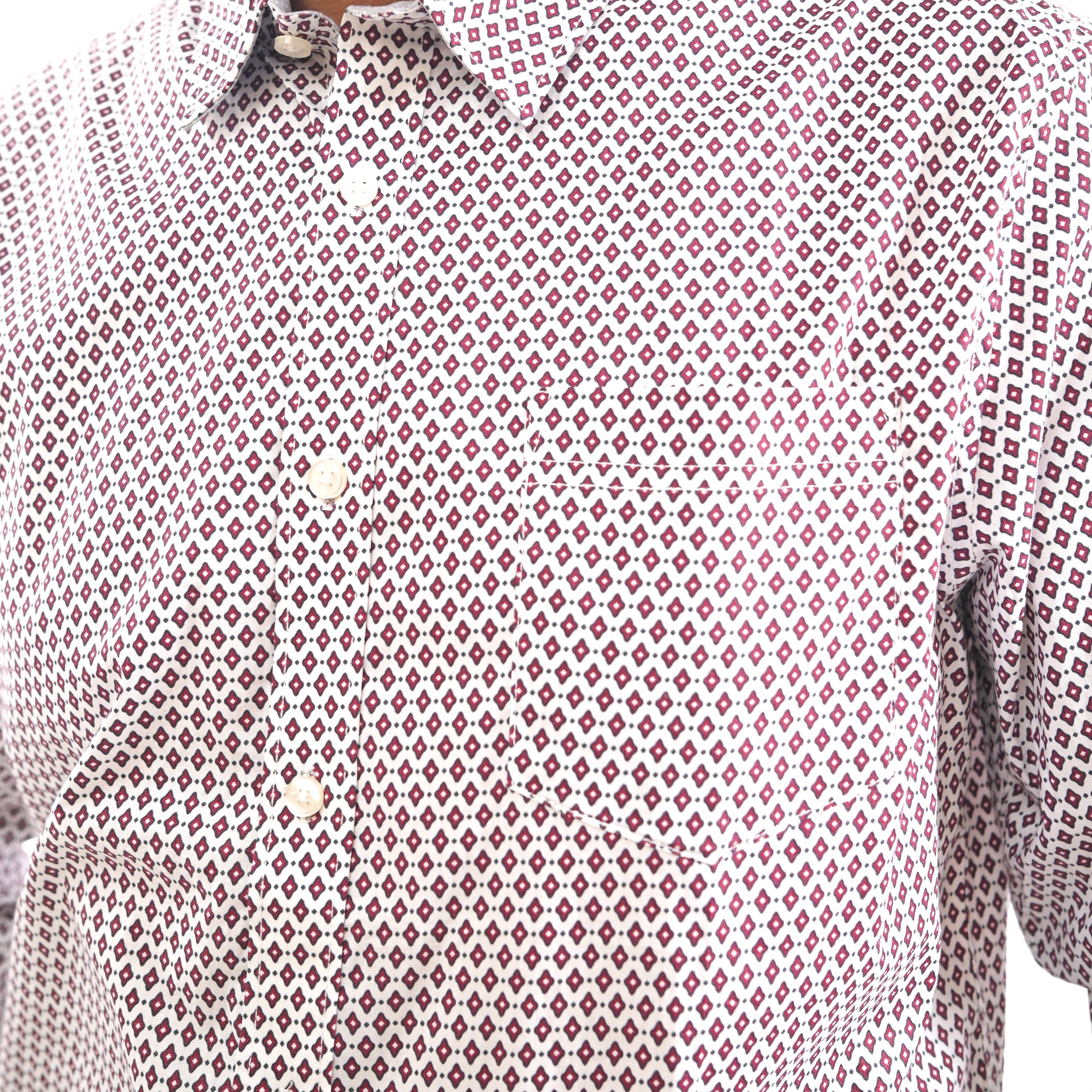GUESS-LOS ANGELES-PRINTED-SLIM FIT-CASUAL SHIRT | WHITE