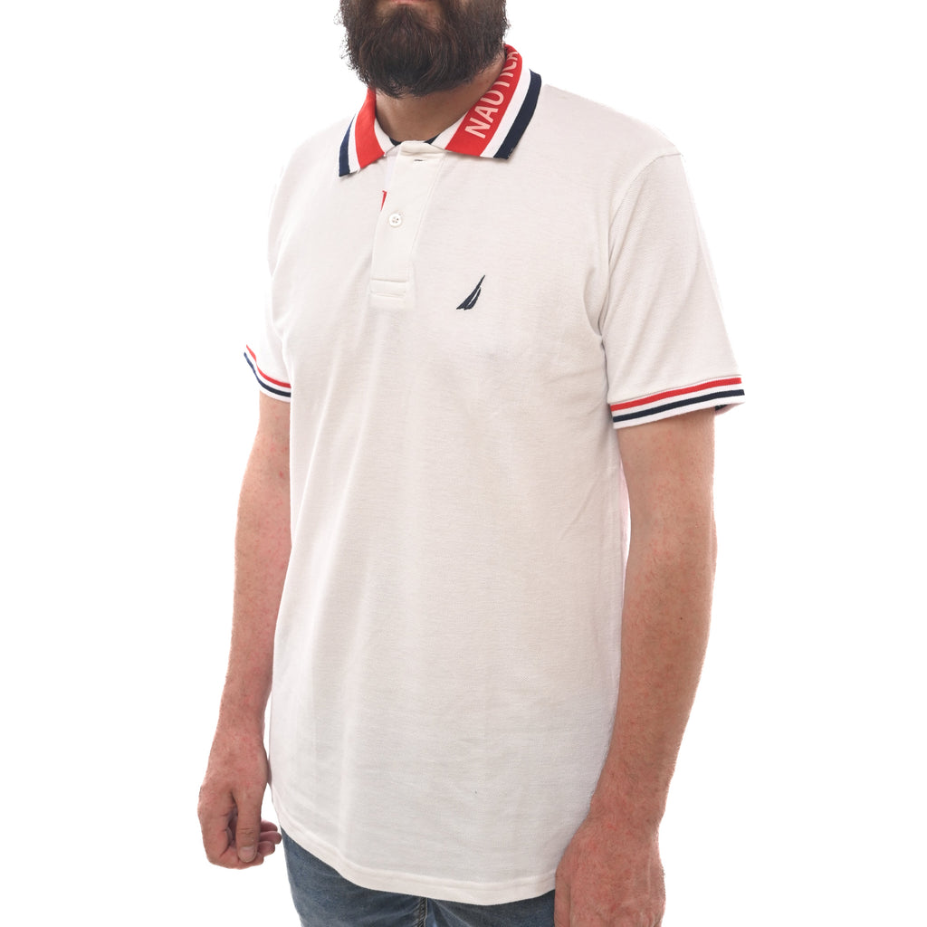 NAUTICA MENS-SHORT SLEEVE COTTON POLO | WHITE