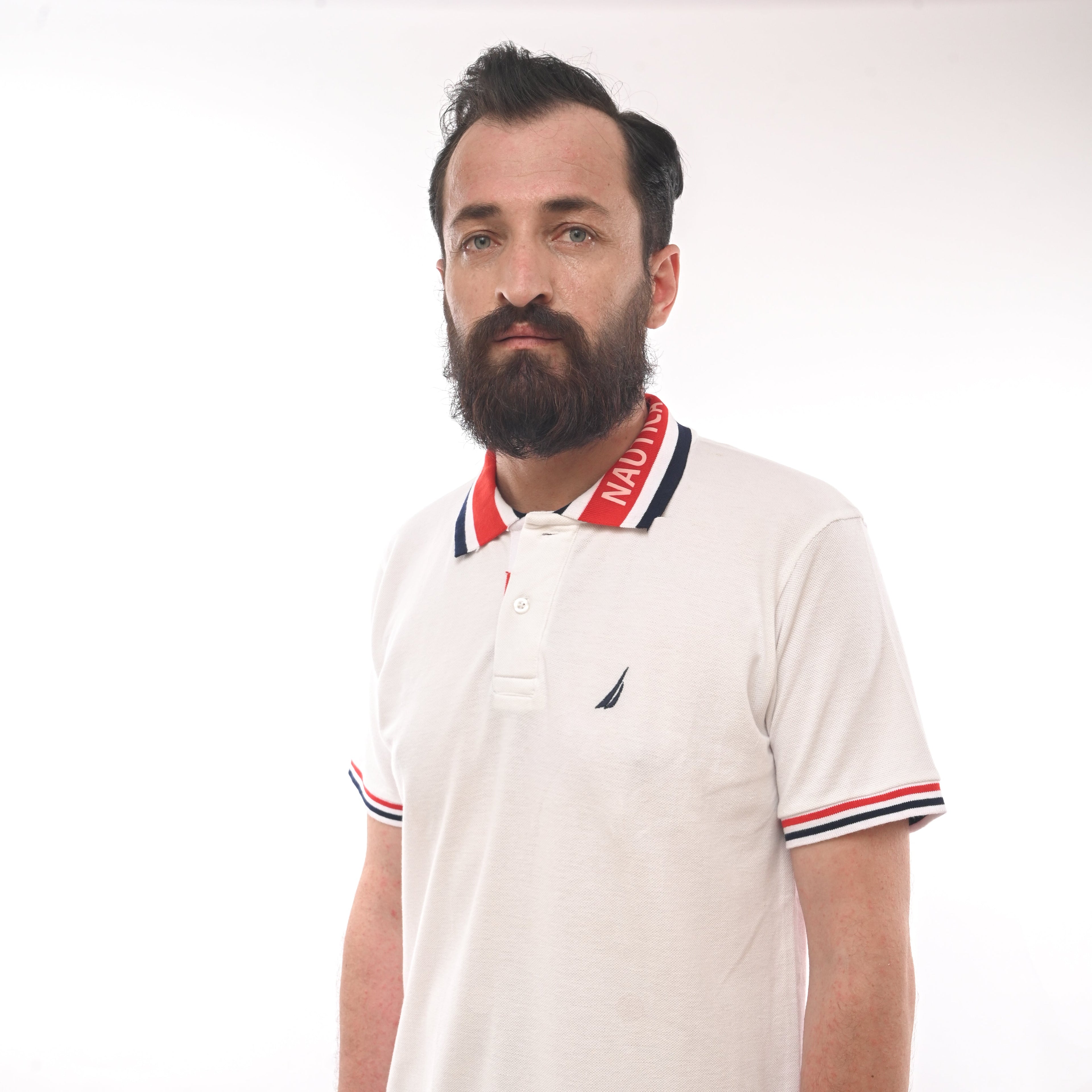 NAUTICA MENS-SHORT SLEEVE COTTON POLO | WHITE