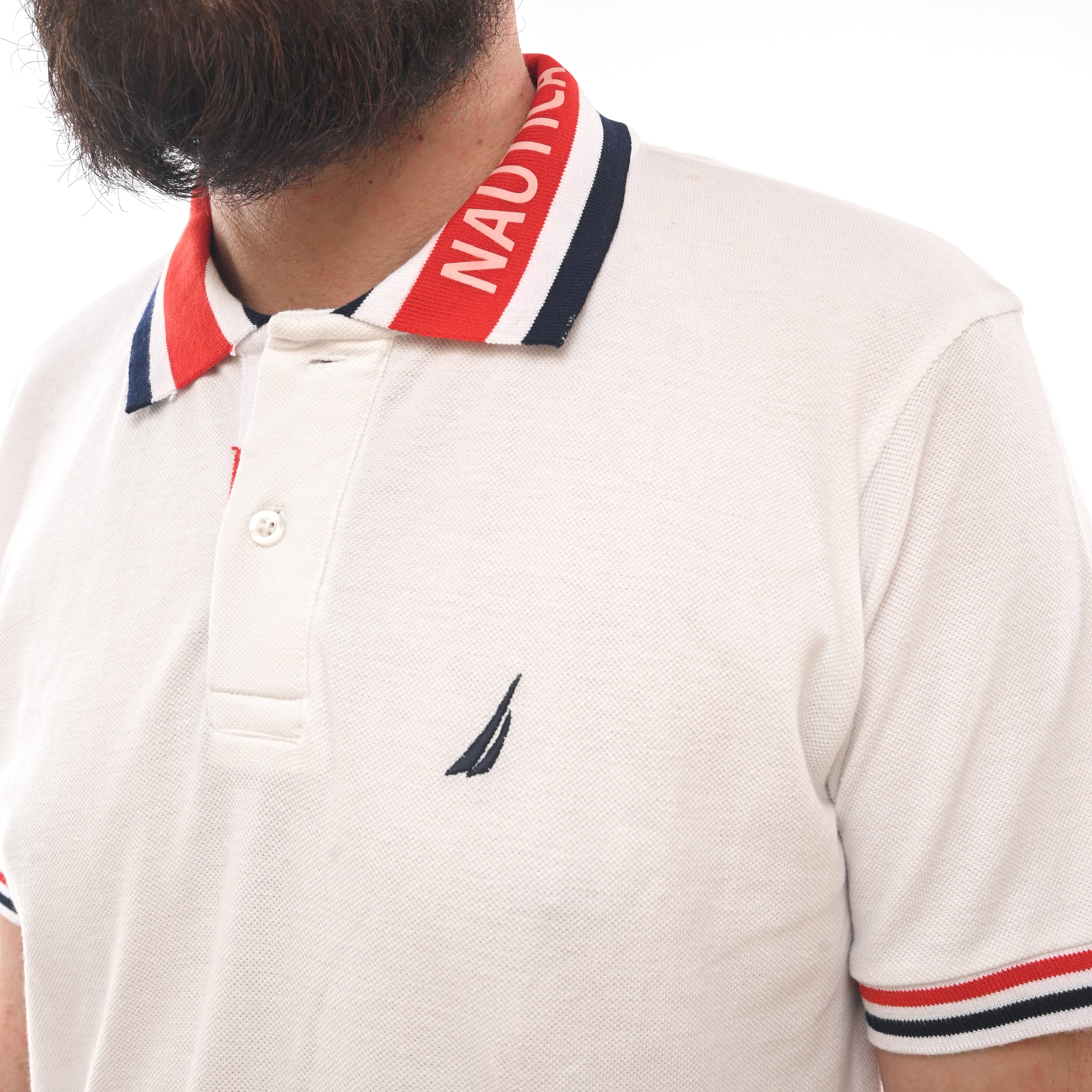 NAUTICA MENS-SHORT SLEEVE COTTON POLO | WHITE
