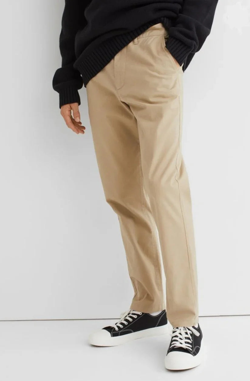 MOTROX COTTON CHINO PANTS FOR MEN | LIGHT BEIGE