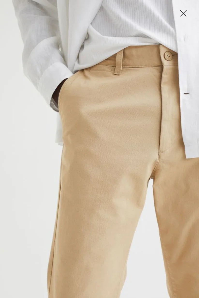 MOTROX COTTON CHINO PANTS FOR MEN | LIGHT BEIGE