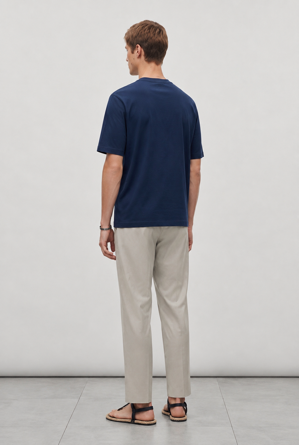 HERMES PARIS T-SHIRT LUXURY MERCERIZED COTTON | NAVY