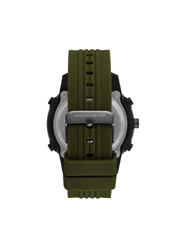 SKECHERS black & green analog digital watch for men