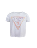 Guess Kids White T-Shirt with Graphic Logo – Soft cotton short-sleeve tee for boys & girls. Trendy, comfortable, and perfect for everyday wear. Shop now!